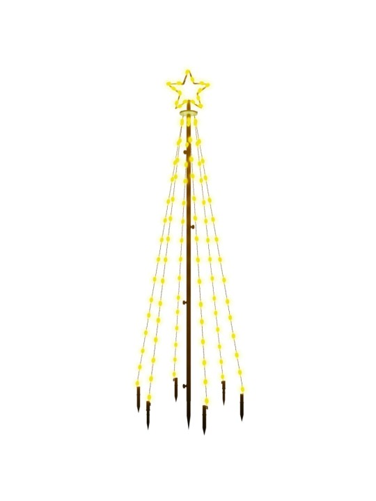Ziemassvētku egle ar pīķi, 108 silti baltas LED, 180 cm