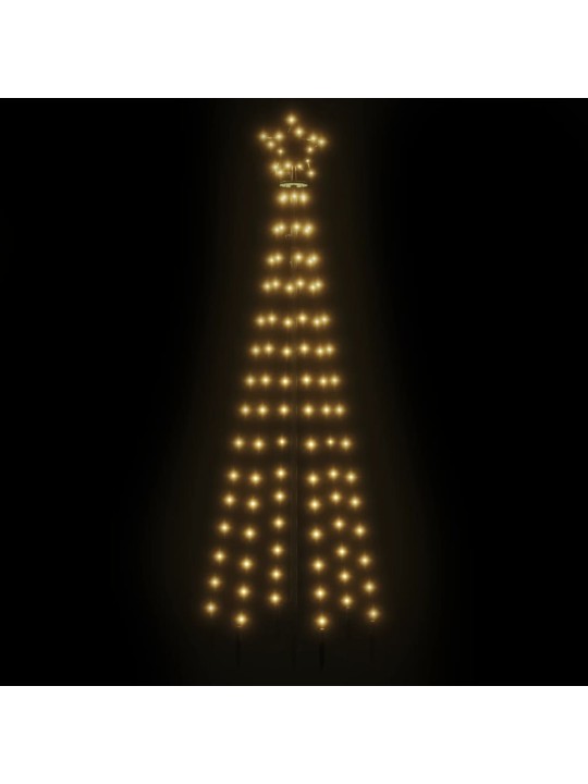 Ziemassvētku egle ar pīķi, 108 silti baltas LED, 180 cm