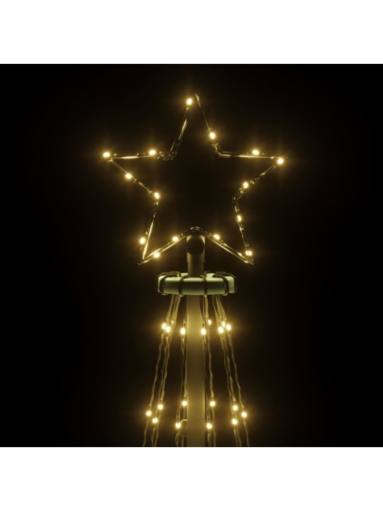 Ziemassvētku egle ar pīķi, 108 silti baltas LED, 180 cm