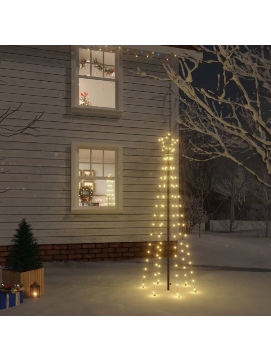 Ziemassvētku egle ar pīķi, 108 silti baltas LED, 180 cm