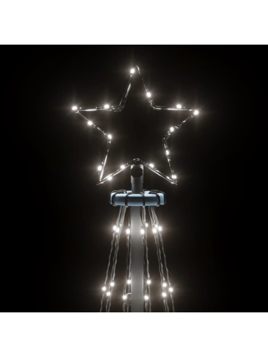Ziemassvētku egle ar pīķi, 108 vēsi baltas led, 180 cm
