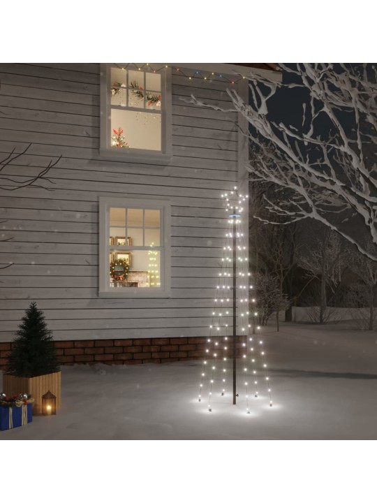 Ziemassvētku egle ar pīķi, 108 vēsi baltas led, 180 cm