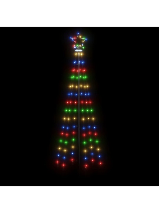 Ziemassvētku egle ar pīķi, 108 krāsainas LED, 180 cm