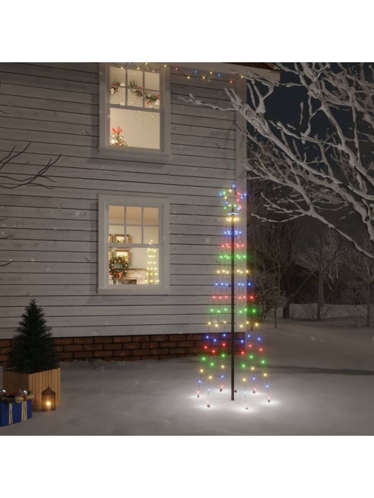 Ziemassvētku egle ar pīķi, 108 krāsainas LED, 180 cm