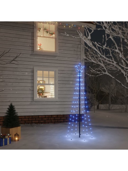 Ziemassvētku egle ar pīķi, 108 zilas led, 180 cm