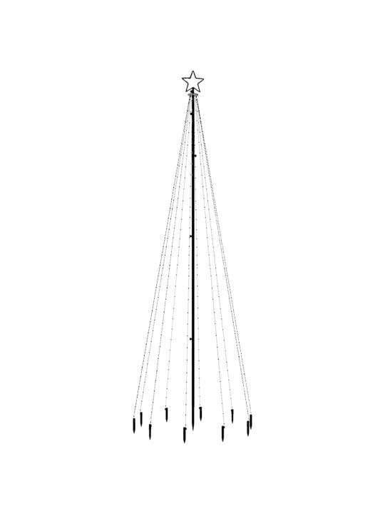 Ziemassvētku egle ar pīķi, 310 vēsi baltas LED, 300 cm