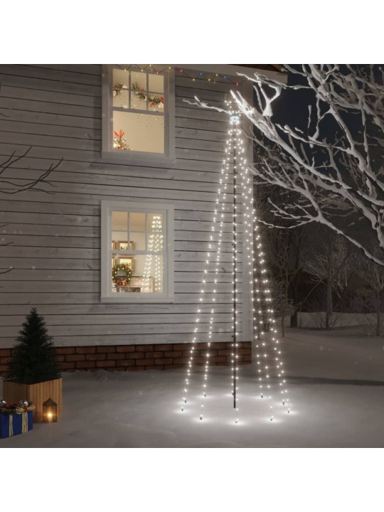 Ziemassvētku egle ar pīķi, 310 vēsi baltas LED, 300 cm