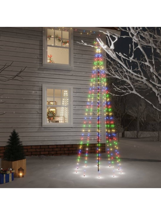 Ziemassvētku egle ar pīķi, 310 krāsainas LED, 300 cm