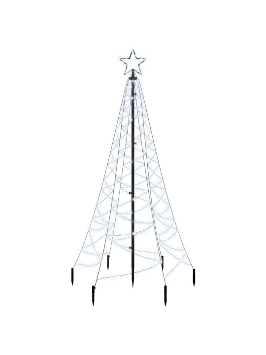 Ziemassvētku egle ar pīķi, 200 vēsi baltas led, 180 cm