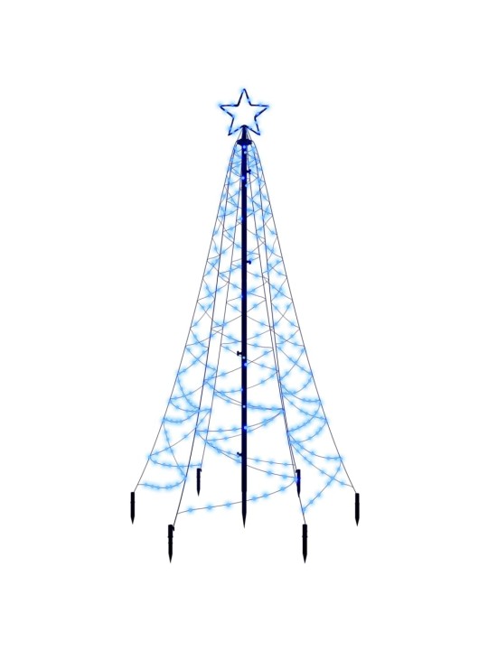 Ziemassvētku egle ar pīķi, 200 zilas led, 180 cm