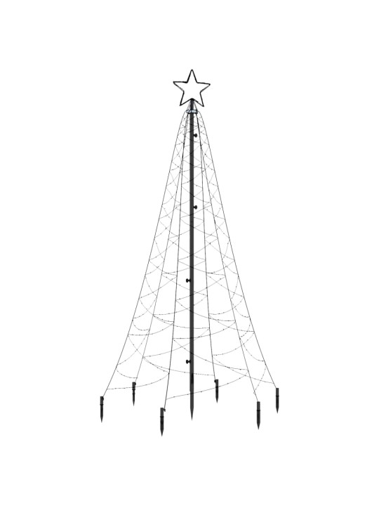Ziemassvētku egle ar pīķi, 200 zilas led, 180 cm