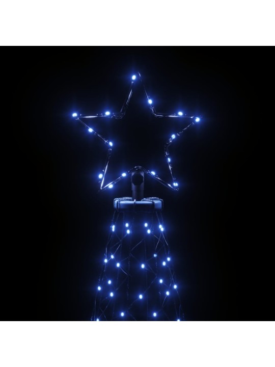 Ziemassvētku egle ar pīķi, 200 zilas led, 180 cm