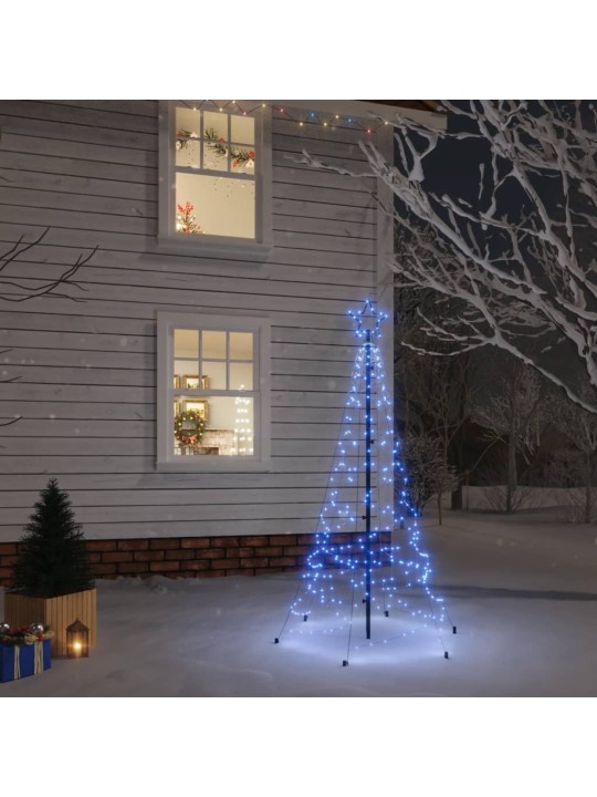 Ziemassvētku egle ar pīķi, 200 zilas led, 180 cm