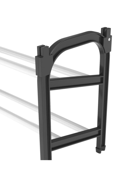 Izvelkams apavu plaukts ar 2 plauktiem, 119x24x37 cm