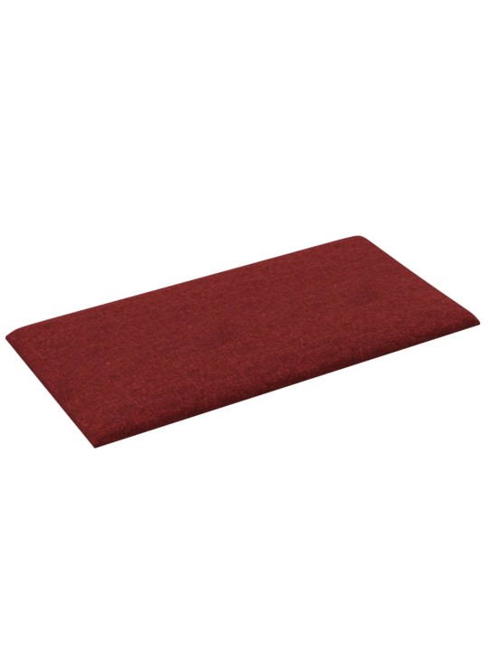 Sienas paneļi, 12 gab., vīnsarkani, 30x15 cm, audums, 0,54 m²