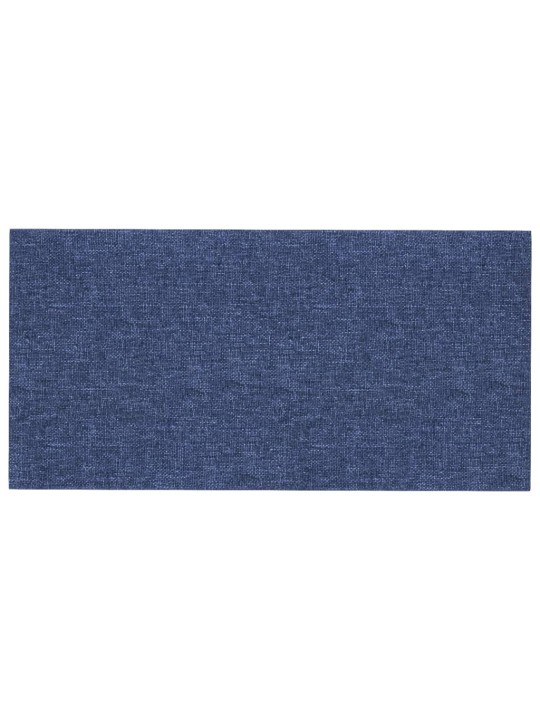 Sienas paneļi, 12 gab., zili, 30x15 cm, audums, 0,54 m²