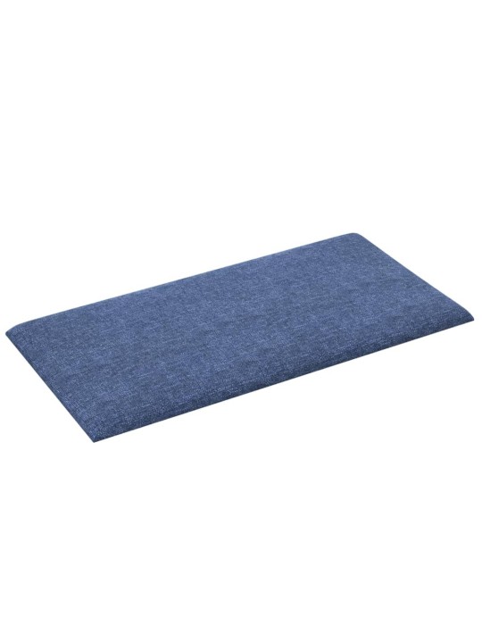 Sienas paneļi, 12 gab., zili, 30x15 cm, audums, 0,54 m²