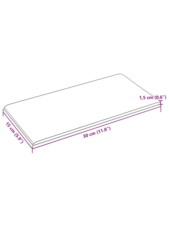 Sienas paneļi, 12 gab., 30x15 cm, mākslīgā āda, 0,54 m²