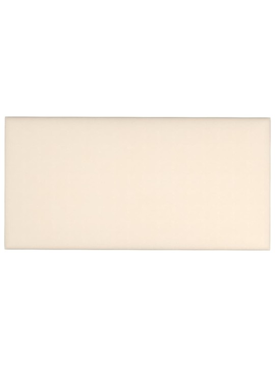 Sienas paneļi, 12 gab., krēmkrāsas, 30x15 cm, samts, 0,54 m²