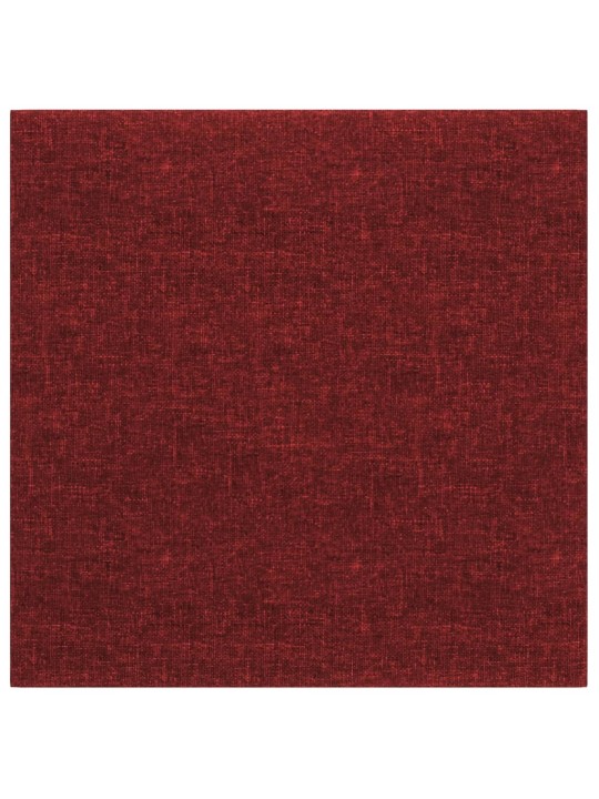 Sienas paneļi, 12 gab., vīnsarkani, 30x30 cm, audums, 1,08 m²