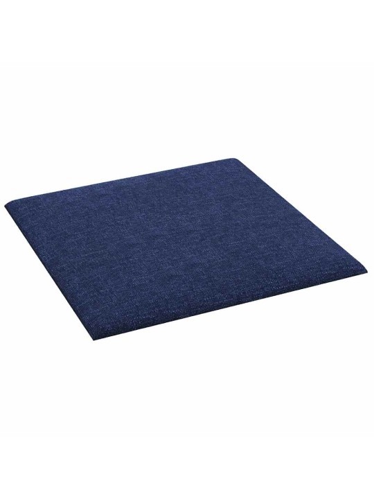 Sienas paneļi, 12 gab., zili, 30x30 cm, audums, 1,08 m²