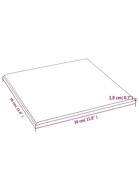 Sienas paneļi, 12 gab., 30x30 cm, mākslīgā āda, 1,08 m²