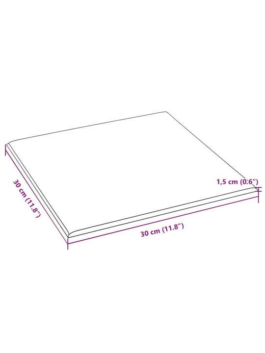 Sienas paneļi, 12 gab., tumši zaļi, 30x30 cm, samts, 1,08 m²
