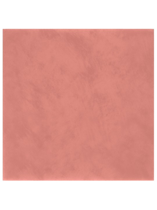 Sienas paneļi, 12 gab., rozā, 30x30 cm, samts, 1,08 m²