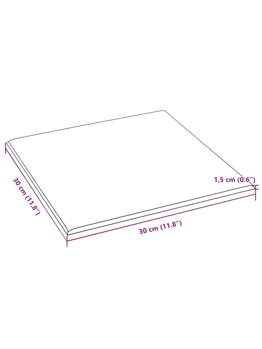 Sienas paneļi, 12 gab., rozā, 30x30 cm, samts, 1,08 m²