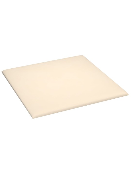 Sienas paneļi, 12 gab., krēmkrāsas, 30x30 cm, samts, 1,08 m²