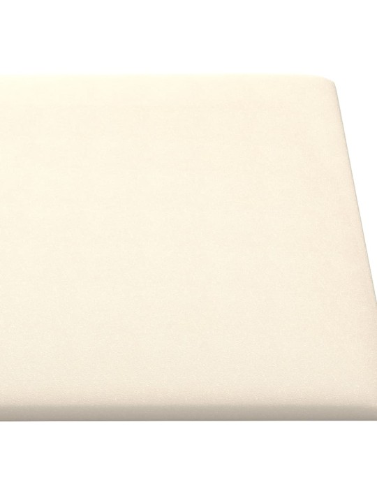 Sienas paneļi, 12 gab., krēmkrāsas, 30x30 cm, samts, 1,08 m²