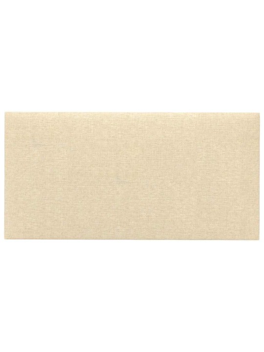 Sienas paneļi, 12 gab., krēmkrāsas, 60x30 cm, audums, 2,16 m²