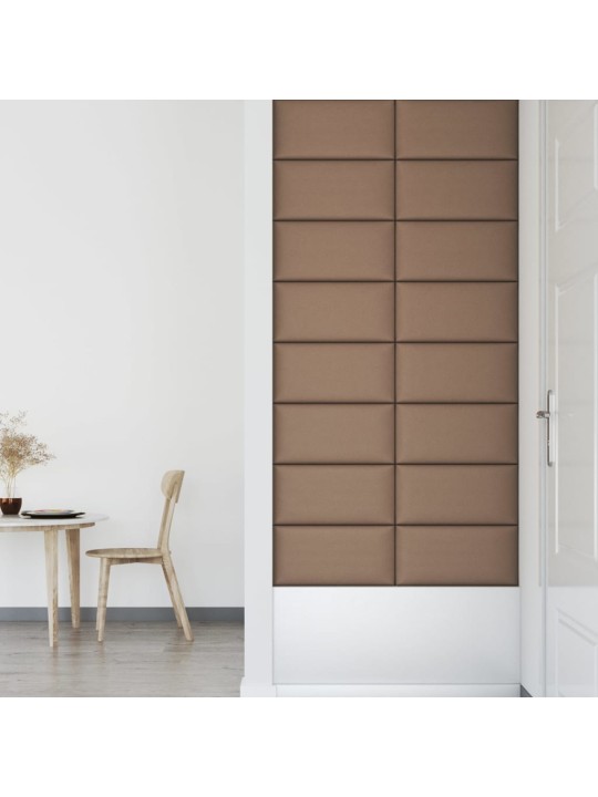Sienas paneļi, 12 gab., 60x30 cm, mākslīgā āda, 2,16 m²