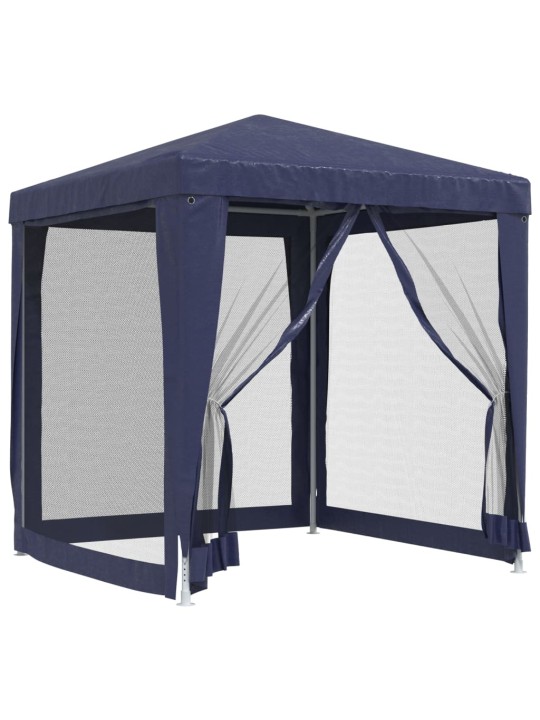 Svinību telts, ar 4 sieta sienām, 2x2 m, zila, hdpe