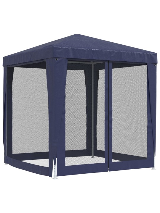 Svinību telts, ar 4 sieta sienām, 2x2 m, zila, hdpe