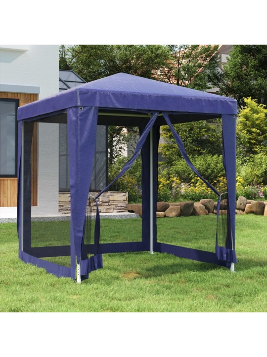 Svinību telts, ar 4 sieta sienām, 2x2 m, zila, hdpe