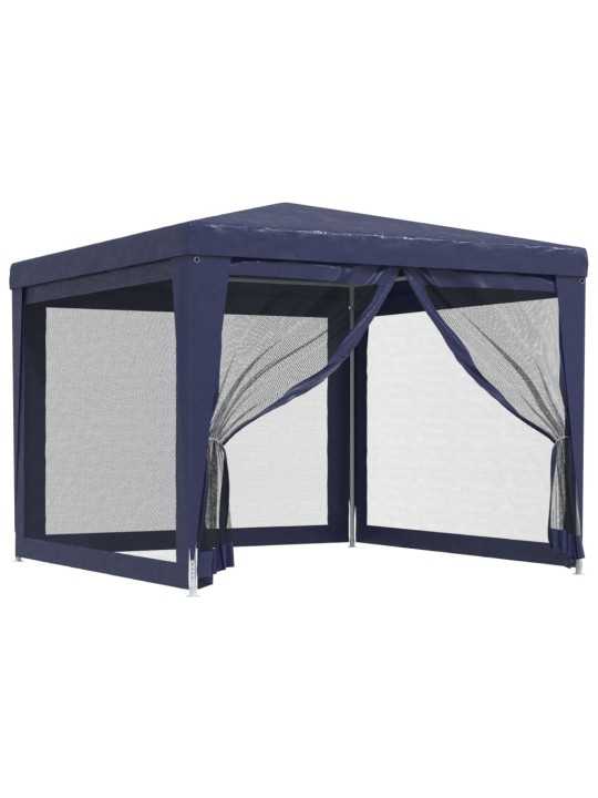 Svinību telts, ar 4 sieta sienām, 3x3 m, zila, hdpe