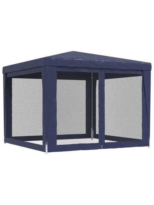 Svinību telts, ar 4 sieta sienām, 3x3 m, zila, hdpe