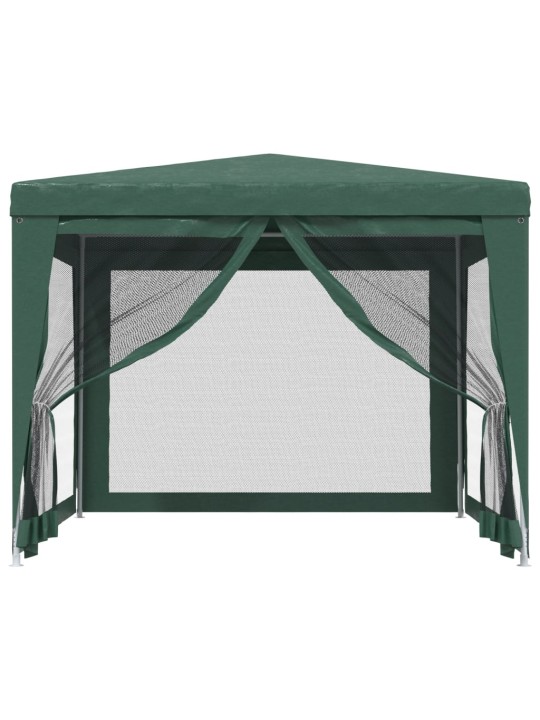 Svinību telts, ar 4 sieta sienām, 3x3 m, zaļa, hdpe
