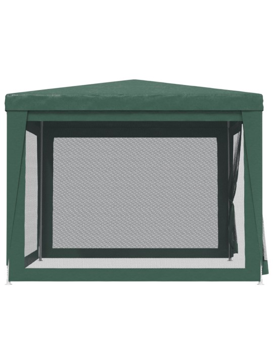 Svinību telts, ar 4 sieta sienām, 3x3 m, zaļa, hdpe
