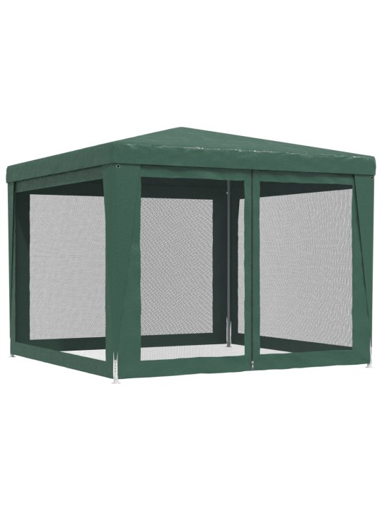 Svinību telts, ar 4 sieta sienām, 3x3 m, zaļa, hdpe