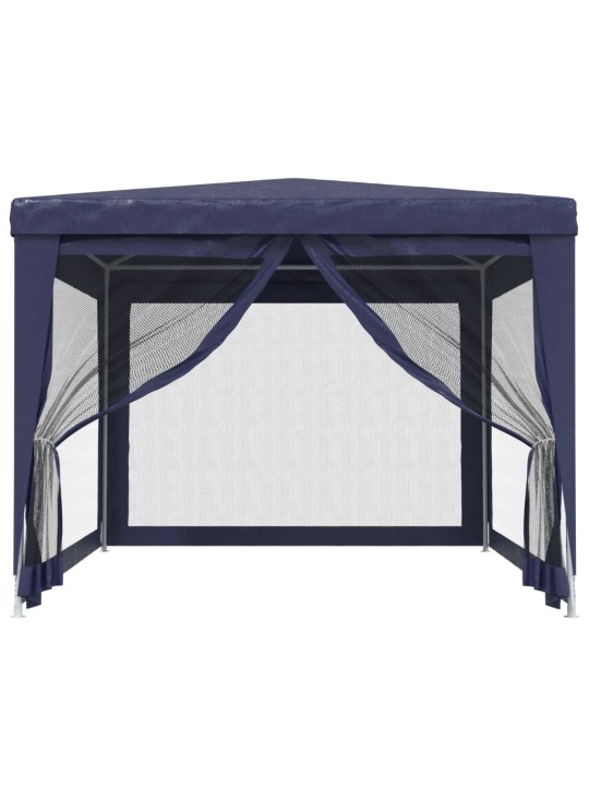 Svinību telts, ar 4 sieta sienām, 3x4 m, zila, hdpe