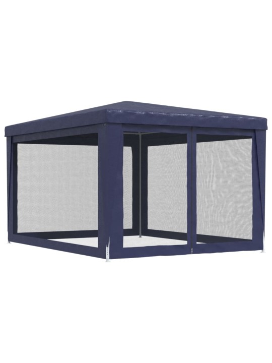 Svinību telts, ar 4 sieta sienām, 3x4 m, zila, hdpe