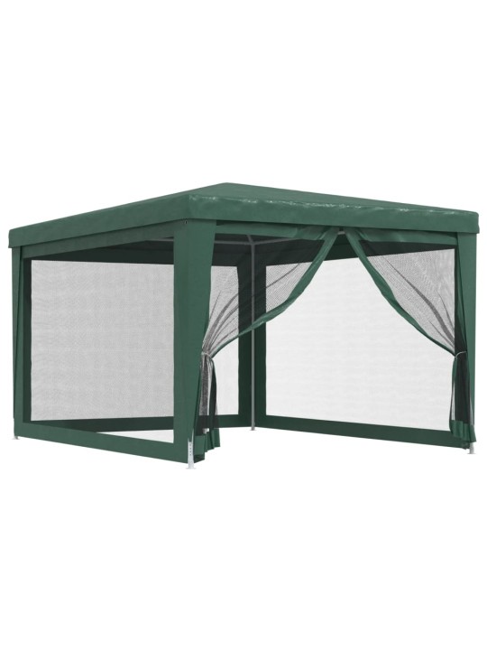 Svinību telts, ar 4 sieta sienām, 3x4 m, zaļa, hdpe