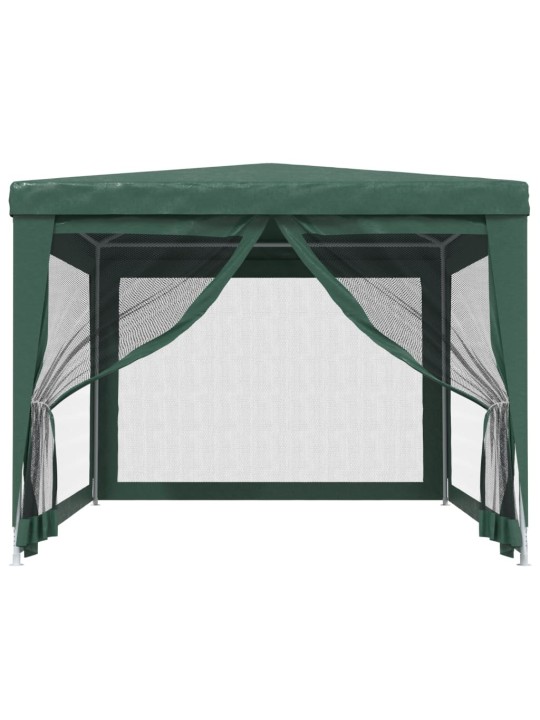 Svinību telts, ar 4 sieta sienām, 3x4 m, zaļa, hdpe