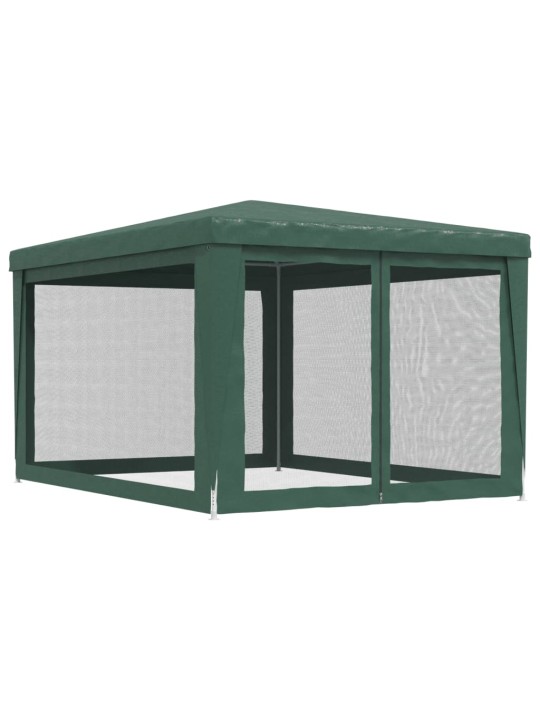 Svinību telts, ar 4 sieta sienām, 3x4 m, zaļa, hdpe