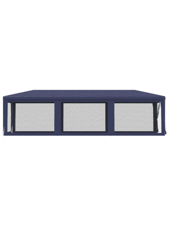 Svinību telts, ar 8 sieta sienām, 3x9 m, zila, hdpe