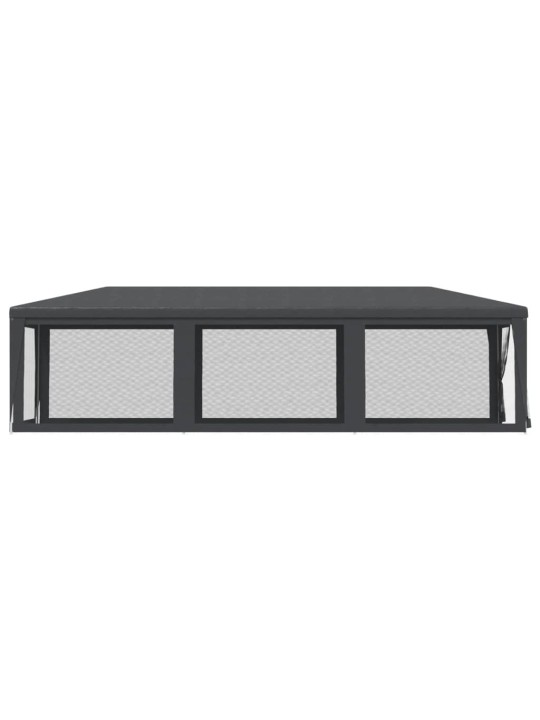 Svinību telts, ar 8 sieta sienām, 3x9 m, antracītpelēka, hdpe