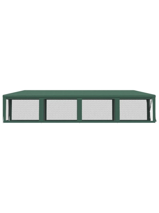 Svinību telts ar 10 sieta sienām, 3x12 m, zaļa, hdpe