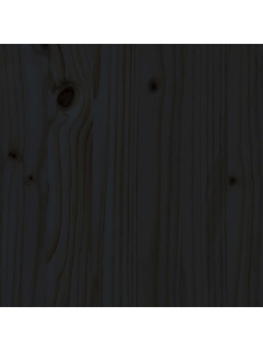 Gultas rāmis, priedes masīvkoks, melns, 140x200 cm